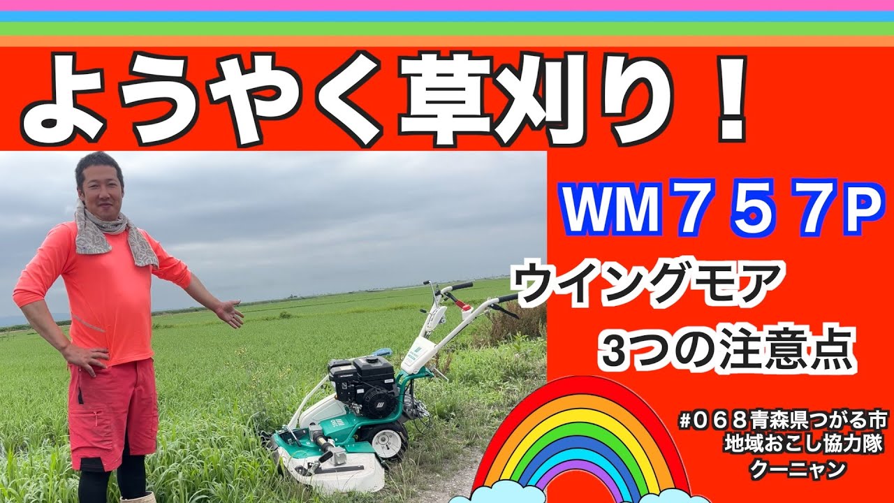 【田んぼの草刈り】ウイングモアの作業方法！取扱説明書に書いてあったことお伝えします