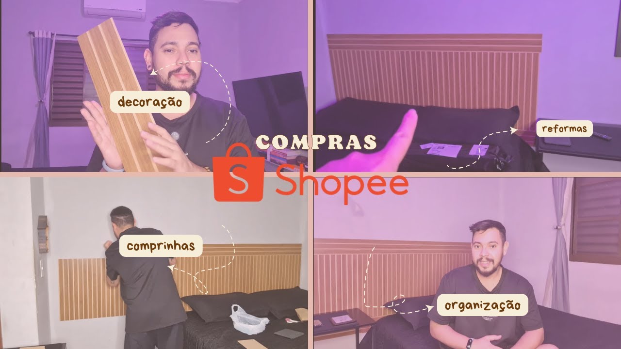 COMPRAS NA SHOPEE: Decoração com Placas de Painel Ripado Autoadesivo em MDF