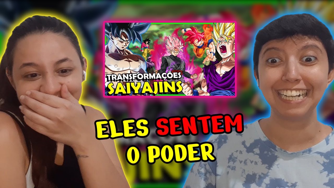 REACT EPICO! TODAS AS TRANSFORMAÇÕES SAIYAJINS ATÉ HOJE | EI NERD