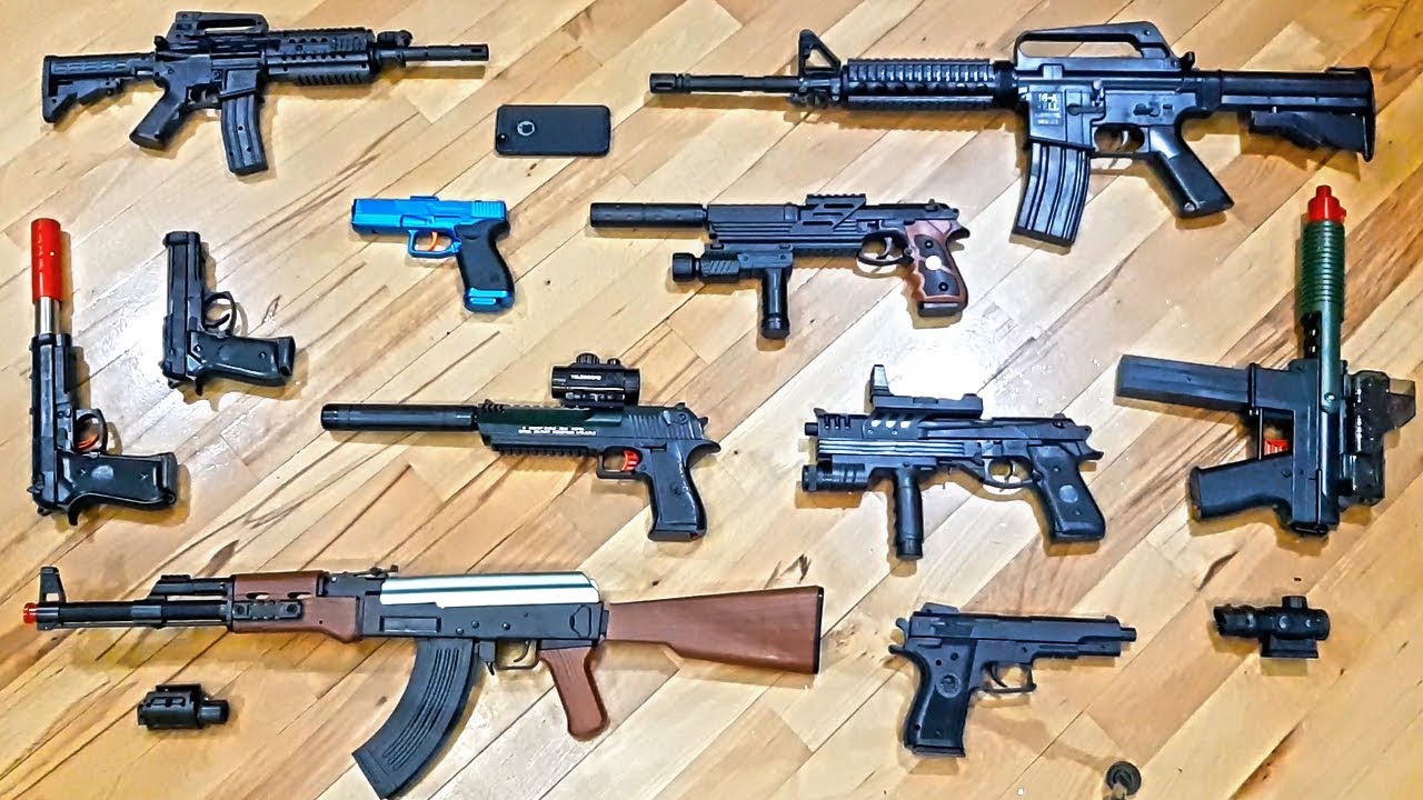 Realistic Toy Guns Collection | Box of Toys for Boys | Best Toy Gun Arsenal Video