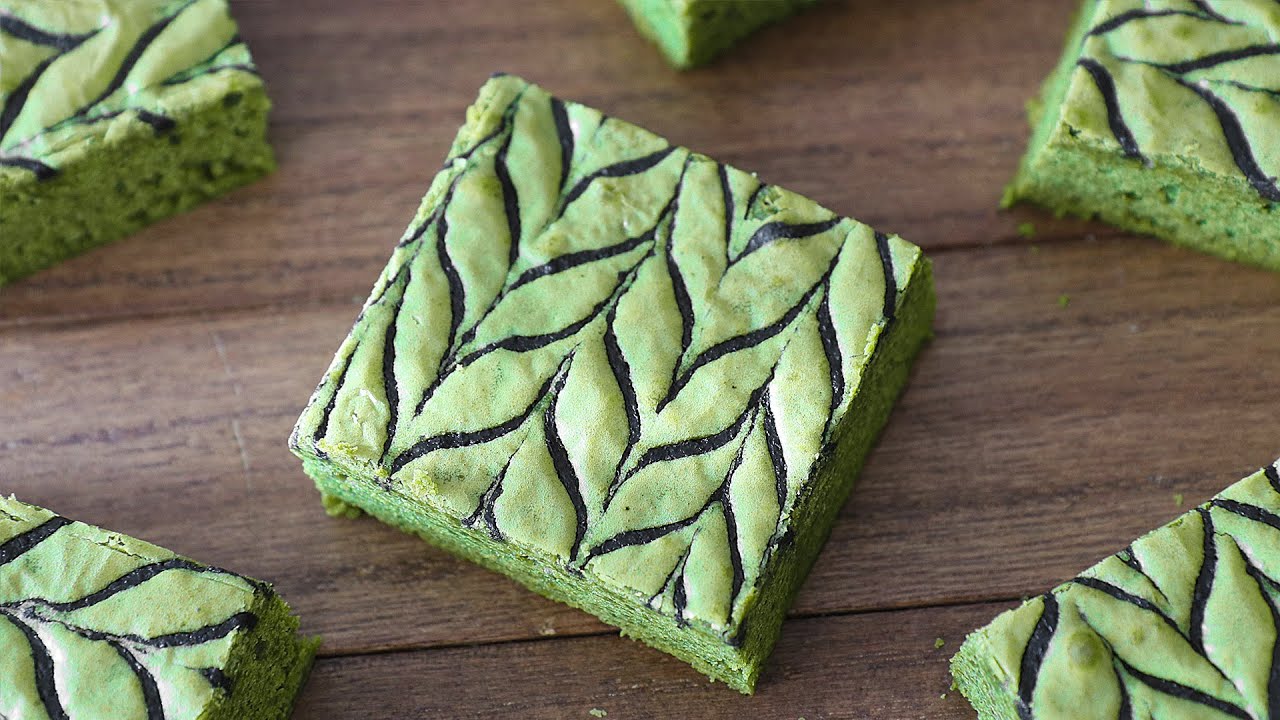 말차브라우니 맘에드는 레시피 없어서 직접 만들었어요. 쫀득 꾸덕 너무 맛남🌿🍵Matcha Brownies