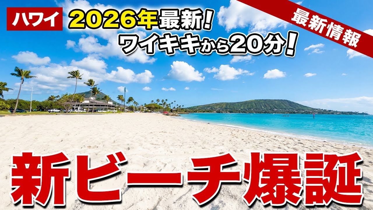 【2026年最新】ハワイ州の大工事で新ビーチ誕生！ワイキキから20分…実際に行ってみた【ハワイ最新情報】【ハワイの今】