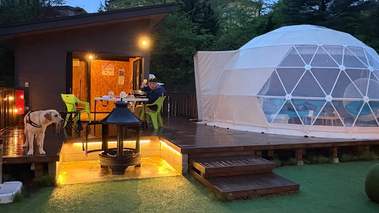 タロスケとジロキチと夫婦がHANABUSA DOGLAMPINGでドッグランピングして来ました。#101