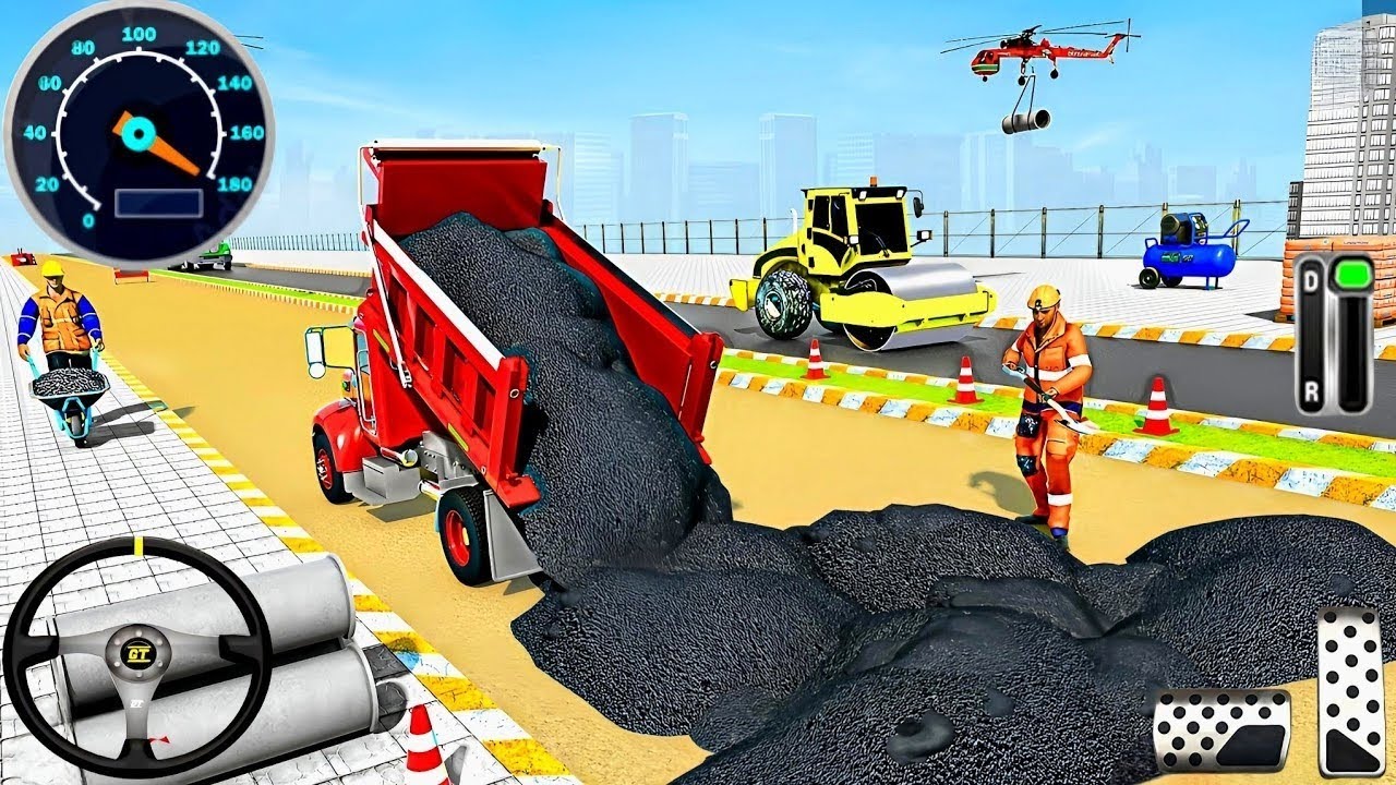 🚧 JCB Road Construction Simulator 3D Gameplay | Realistic Machines 2026
