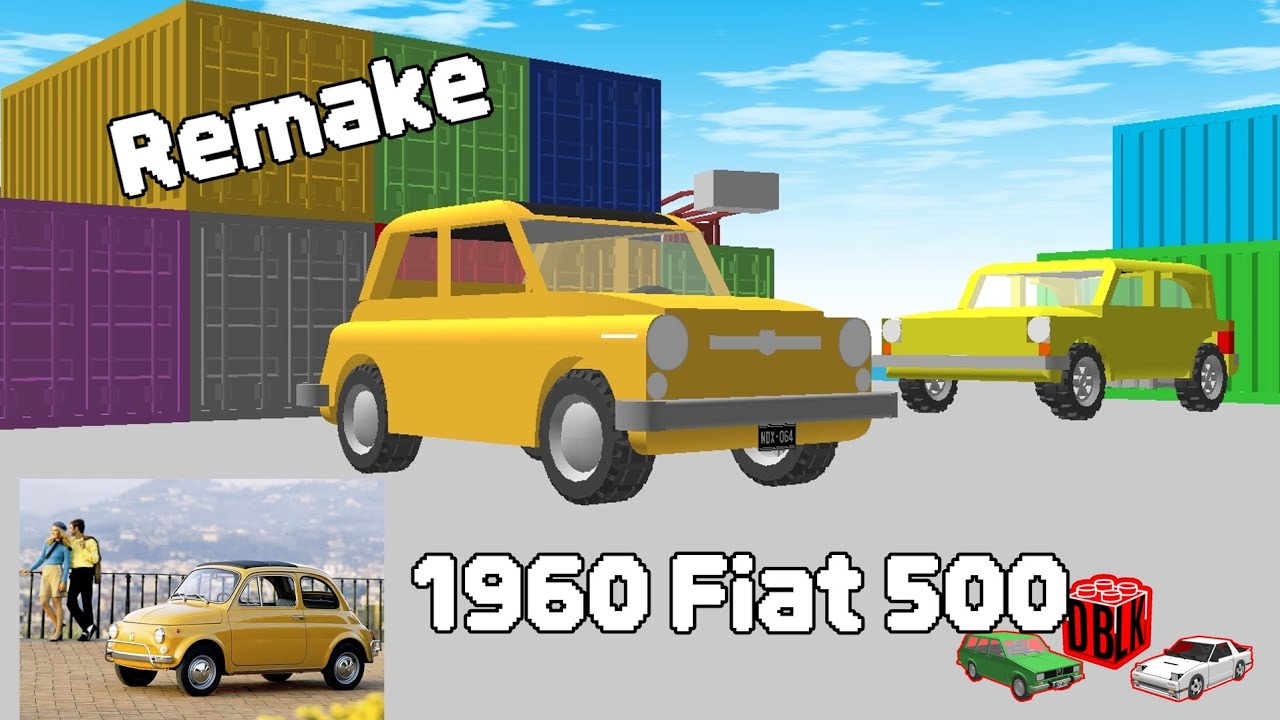 1960 Fiat 500 remake tutorial | Draw Bricks 