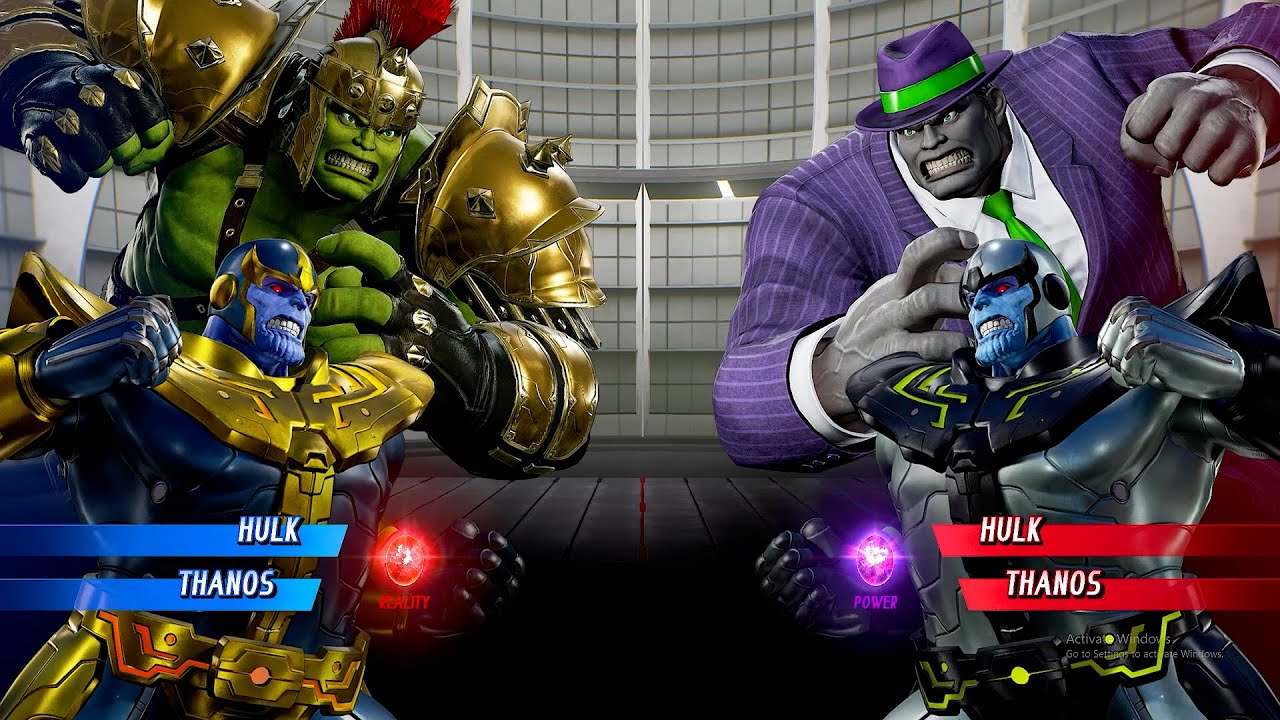 Gladiator Hulk & Thanos Vs Hulk & Thanos [ Hard AI ] | Marvel vs Capcom: Infinite