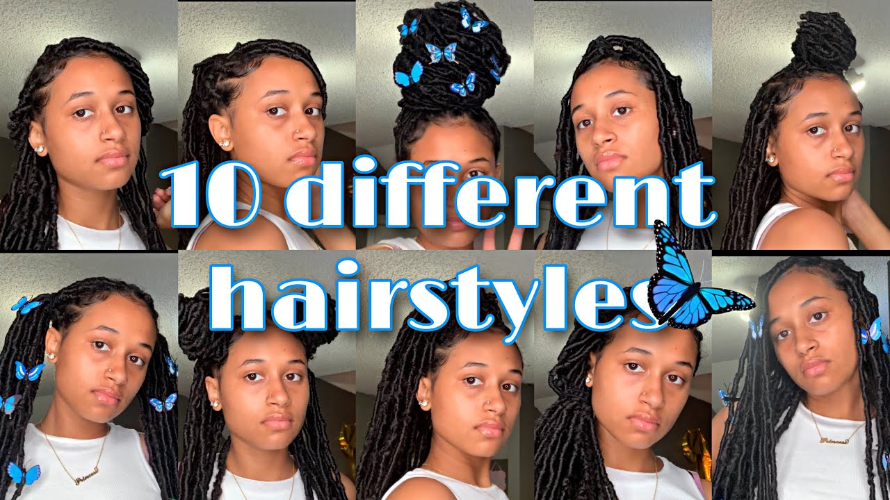 10 DIFFERENT HAIRSTYLES FOR SOFT LOCS 😍 + butterfly clips 🦋