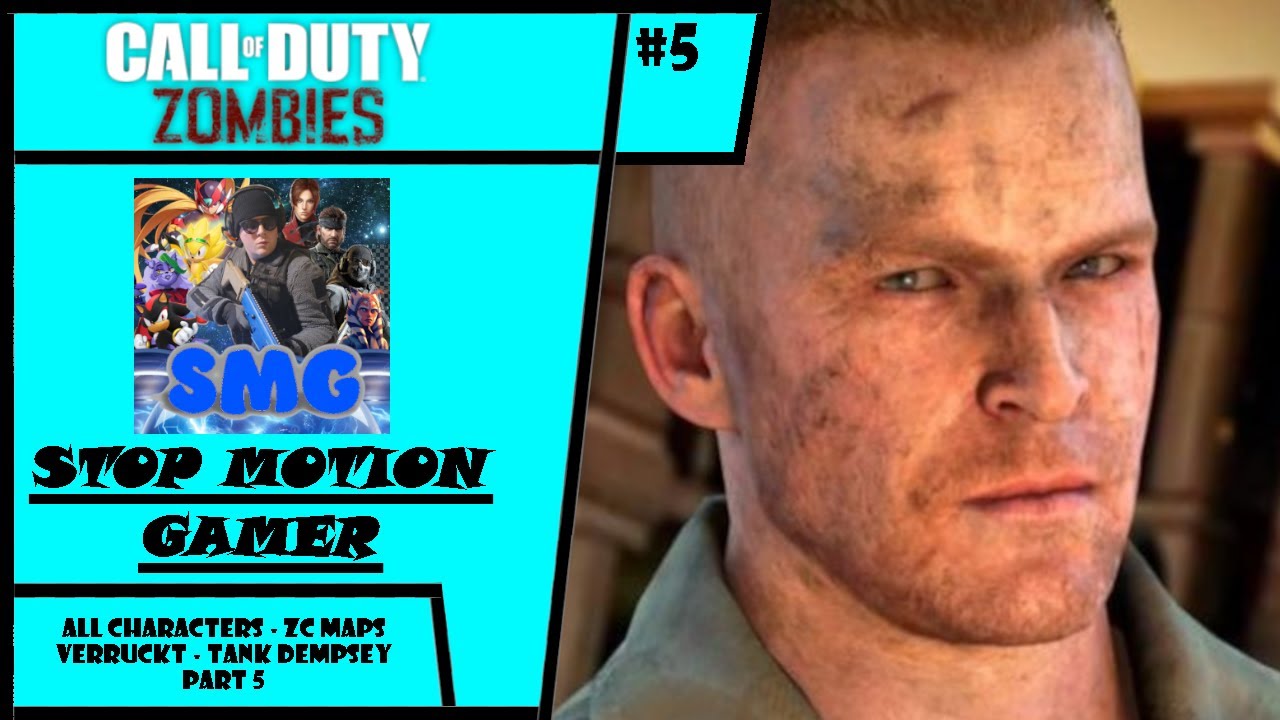 Cod - Zombies - All Characters - (ZC) - #5 - Verruckt - Tank Dempsey