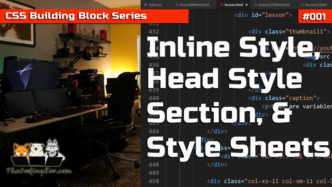 CSS Style Properties : Inline Styles, Head Styles, and Style Sheets - CSS Building Blocks Series