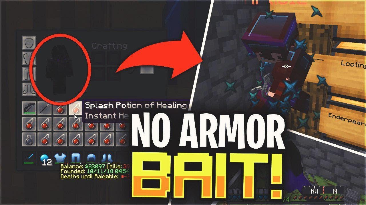 I BAITED HIM WITH NO ARMOR ON... (RAIDABLE) | Minecraft HCF
