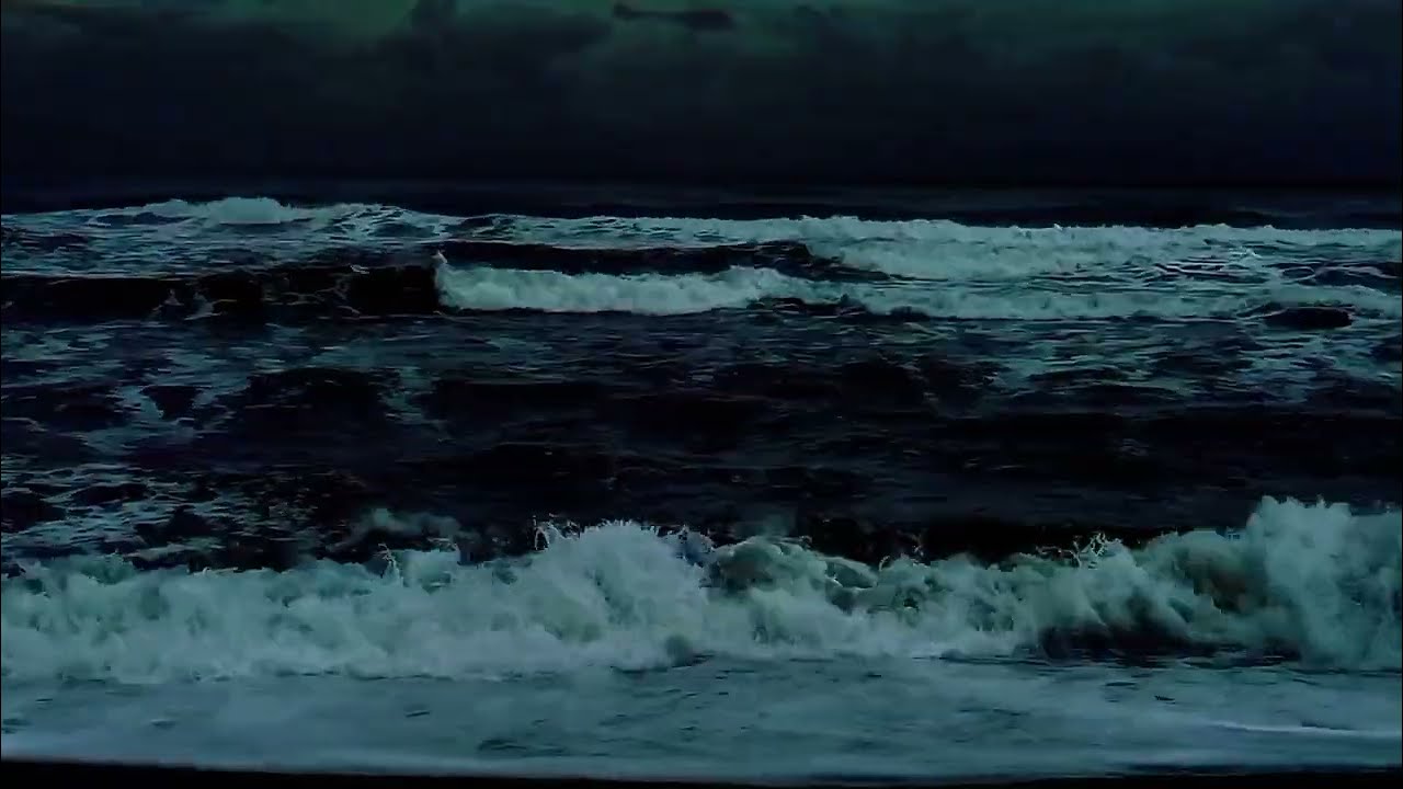 🌙 8 Hours Night Ocean Waves for Deep Sleep | Relaxing ASMR Beach Sounds