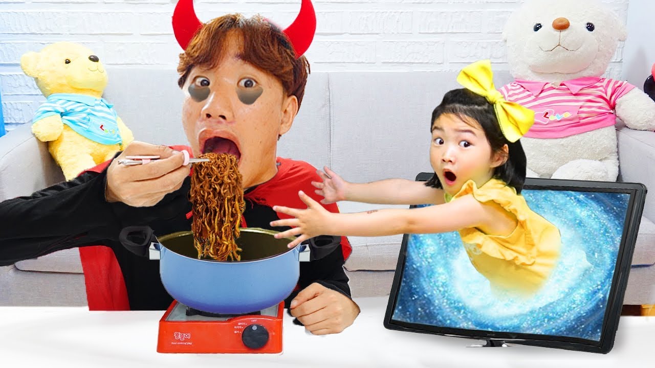 보람이와 별이의 하버랜드 키즈카페에서 뽀로로 짜장면 먹기 Pororo Black Noodle in HarborLand Gateway Ekamai