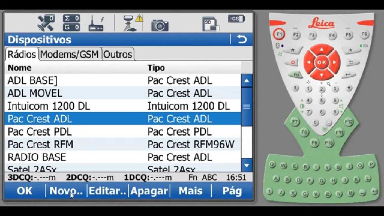 GNSS Viva - Configurações (RTK, ADL Vantage PRO + Rádio Interno)
