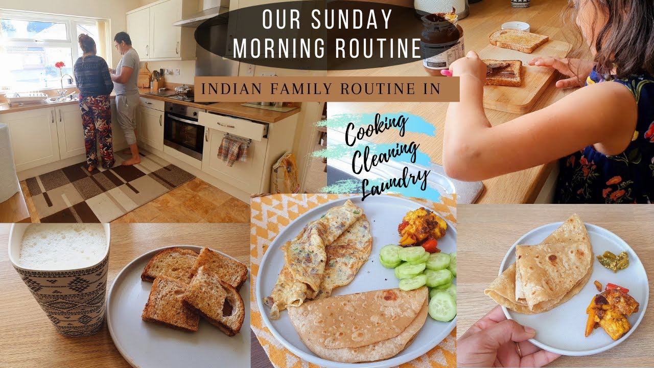 हिंदी-Sunday Morning Routine! Indian Family relax weekend routine in England(UK)| Indian Mom Routine