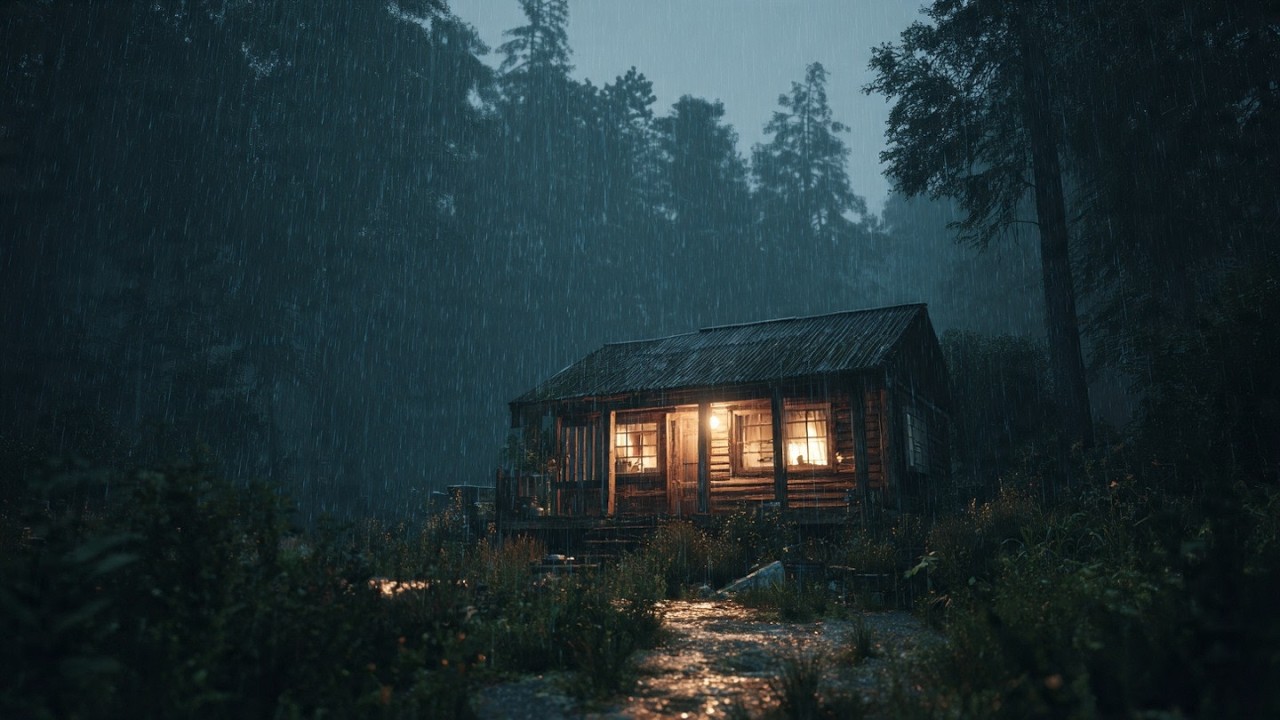 Heavy Night Rain Sounds for Deep Sleep and Meditation, Ultimate Stress Relief Audio