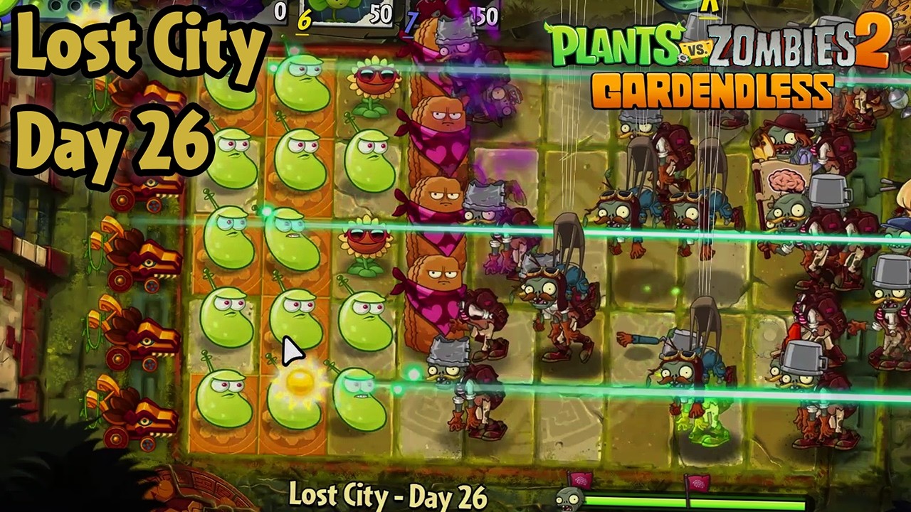 Lost City - Day 26 [PC] (Hardest difficulty) | Plants vs Zombies 2 Gardendless