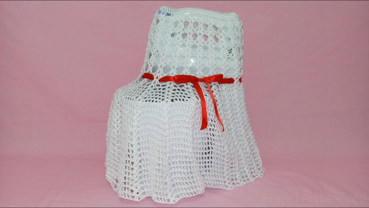 CAPA LEQUE DE CROCHÊ PARA BATEDEIRA - FRANCI ARTESANATO