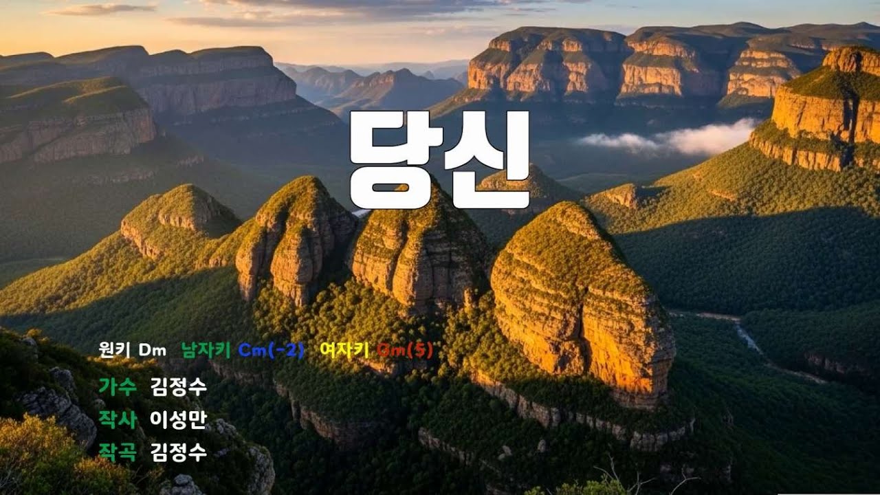 [은성 반주기] 당신 - 김정수 노래 / MR / 가사 / 반주