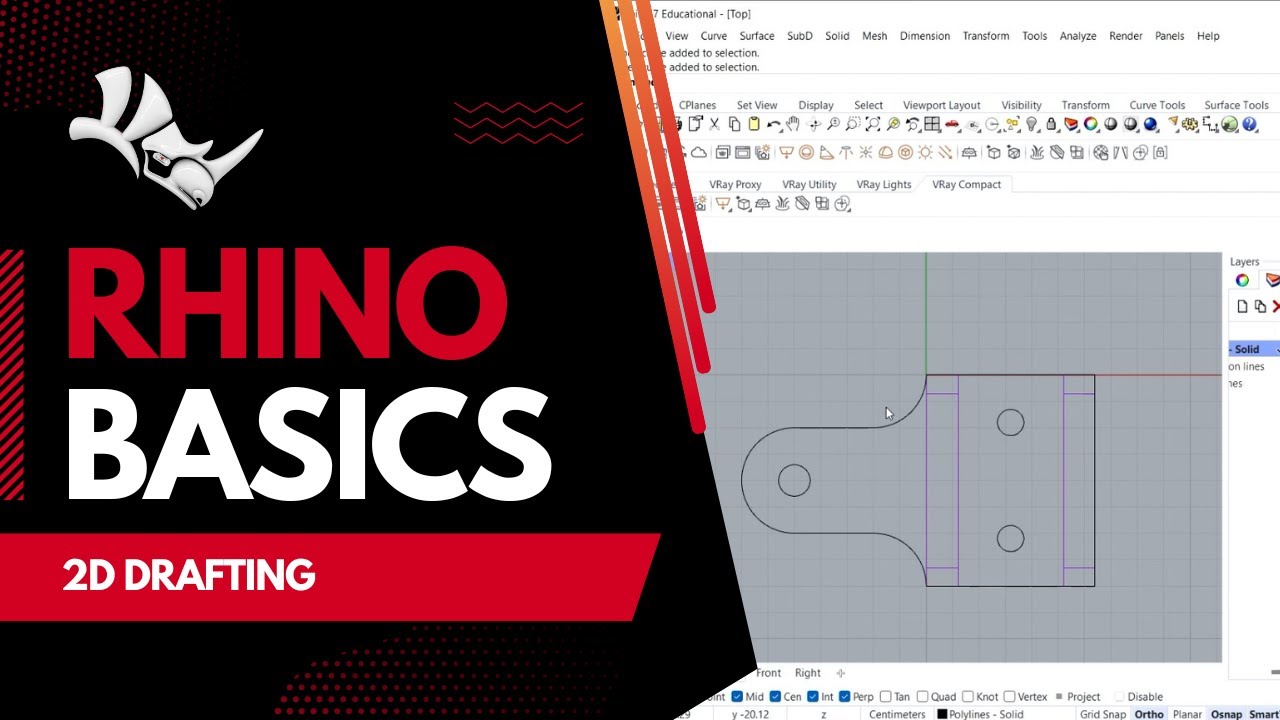 Rhino 7 Intro to 2D Drafting