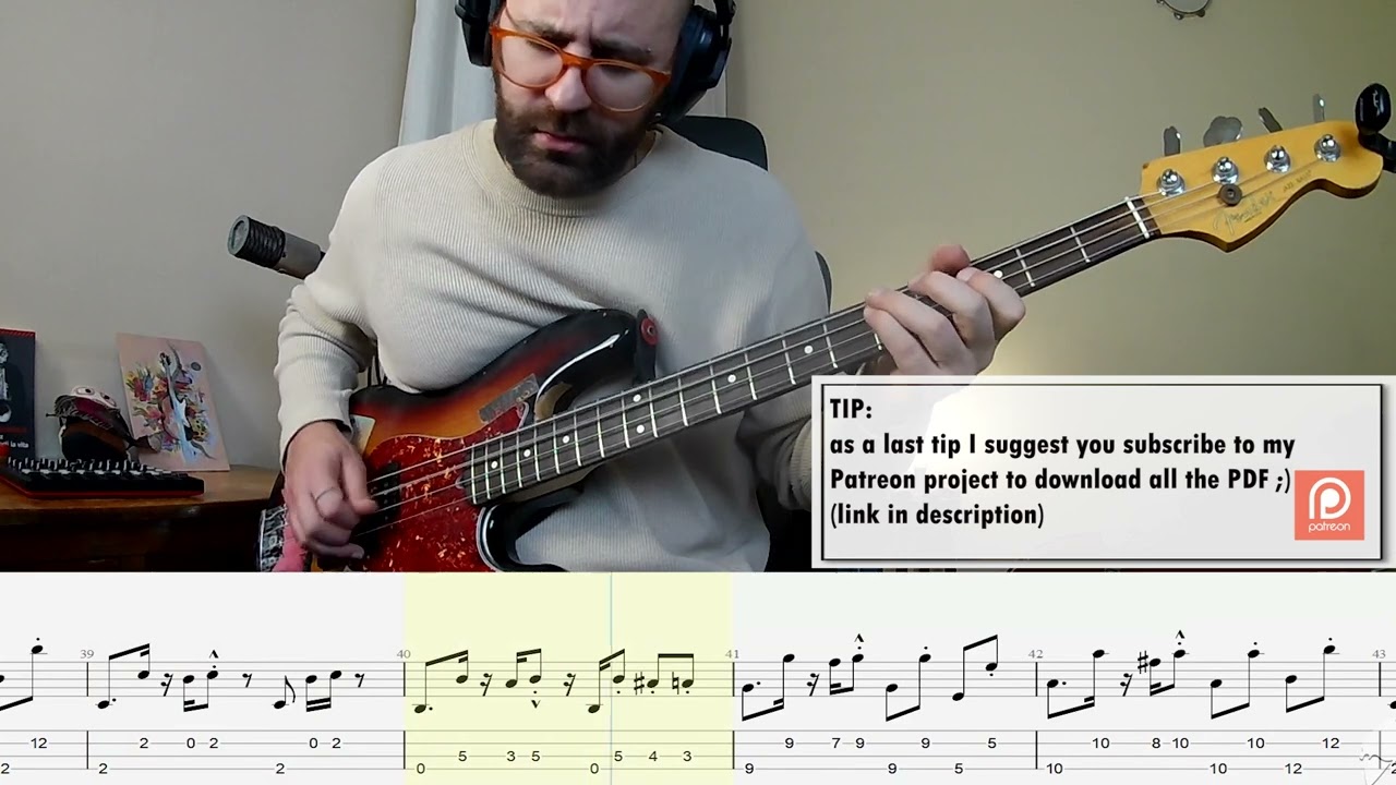 Charlie Puth - Attention BASS COVER + TAB + SCORE