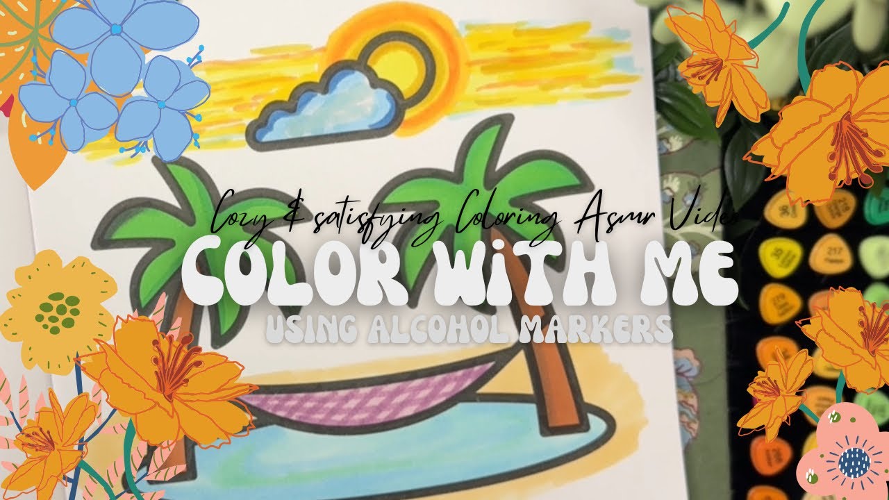 Come Color With Me 🌊 | Relaxing Beach Coloring ASMR
