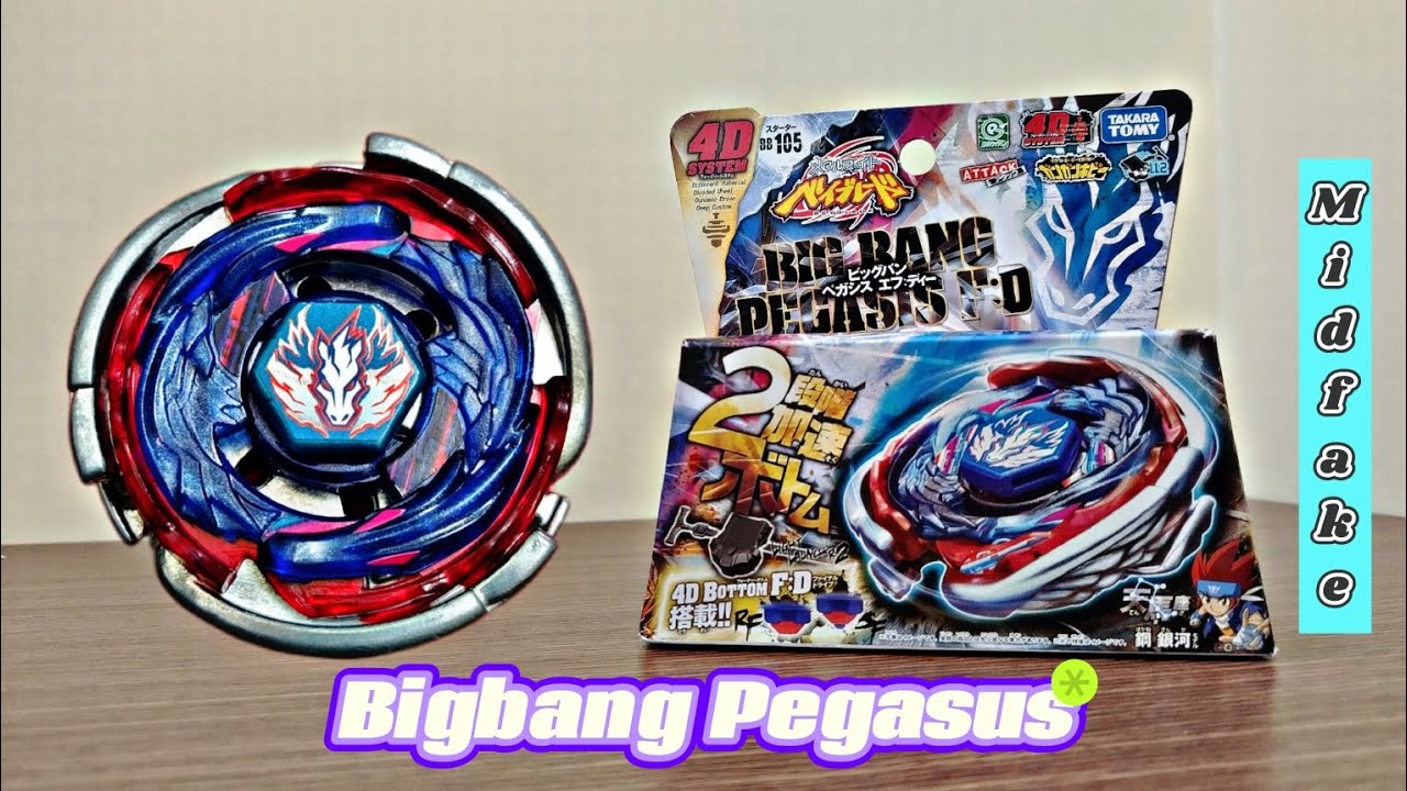 Review bất ổn Big Bang Pegasus F:D (Midfake) | Beyblade Metal Fight 4D | HoàngVanh Beyblade