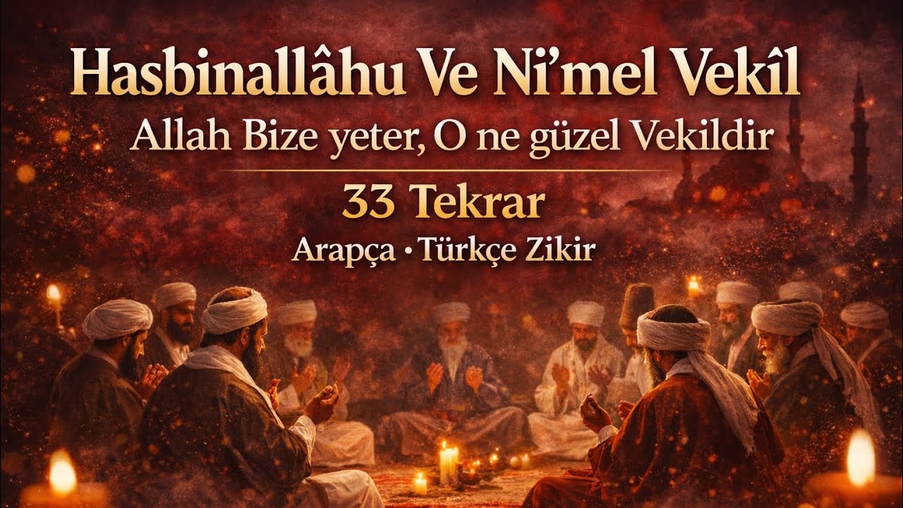 Her Ne Sıkıntın Varsa Dinle | Hasbinallahu ve Ni’mel Vekil 33 Tekrar (Arapça – Türkçe Zikir İlahi)