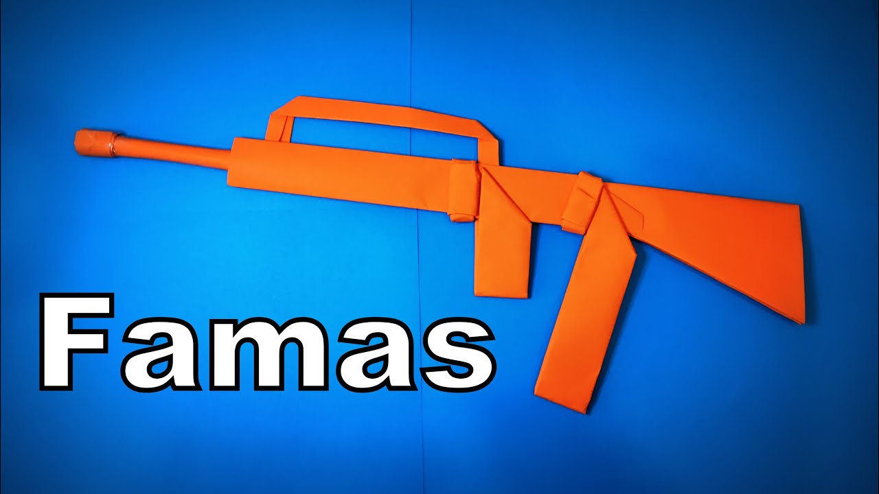 Оригами Винтовка | Как Сделать Бумажную Винтовку Famas