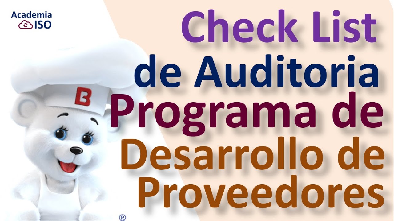Lista de verificación de auditoria - Programa de Desarrollo de Proveedores