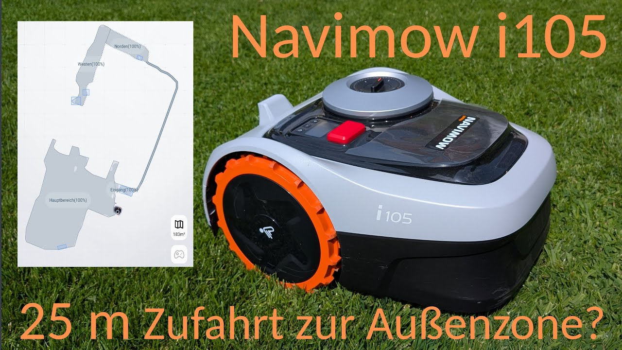 Navimow i105 - 25 Meter über Pflastersteine zu einer weit entfernten Zone! Funktioniert das?