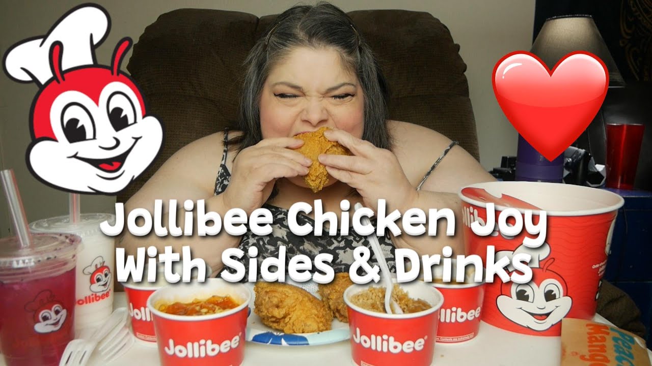 Jollibee Chicken Joy Bucket Meal with Sides and Drinks Mukbang