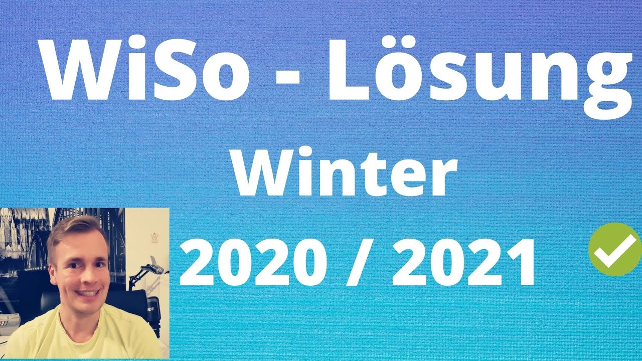 WiSo - Lösung Winter 2020 / 2021