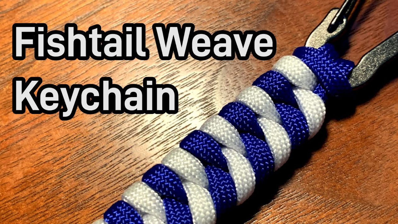 【パラコード】フィッシュテイル2色キーホルダーの作り方 / Paracord Fishtail Weave 2-Color Keychain Tutorial