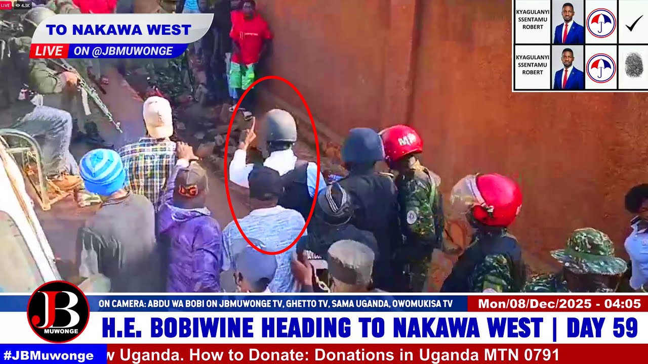 Tense Moment: Bobi Wine Confronts Army for Stopping Peaceful Supporters