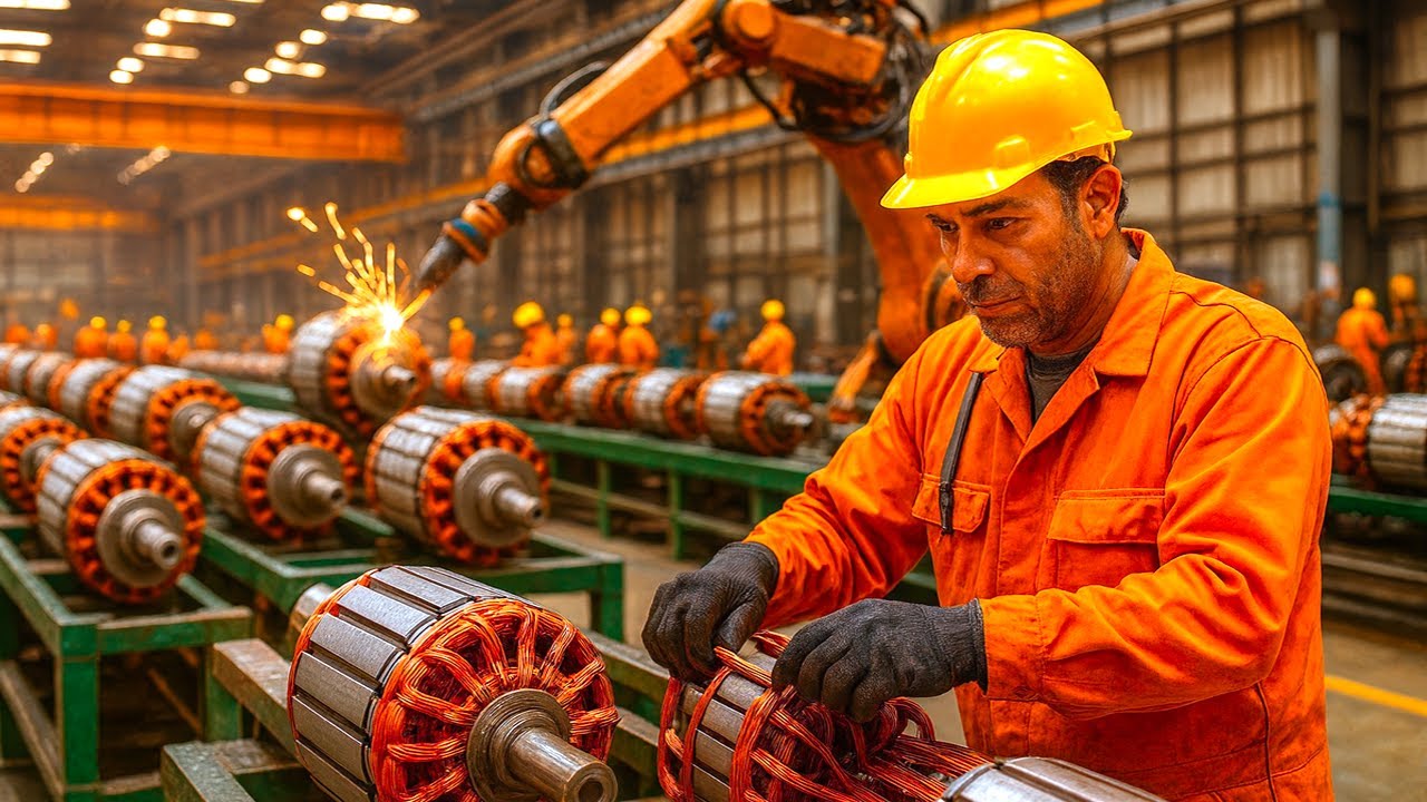 JAK se VYR&Aacute;BĚJ&Iacute; elektrick&eacute; MOTORY | HROMADN&Aacute; V&Yacute;ROBA 🏭