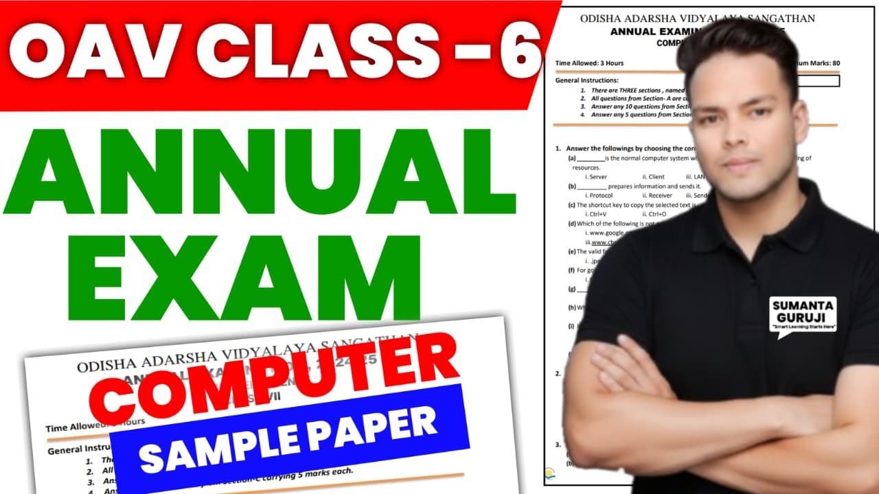 OAV Class 6 Annual Exam Computer Question2025|Adarsha Class6 Annual Exam Computer Real Question