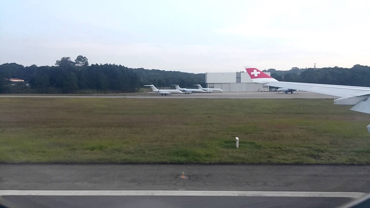 Pouso / Arrived Swiss A340-300 em Guarulhos SP