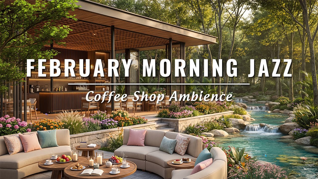 Soft Jazz Music for Study and Work ☕ Cozy Spring Coffee Shop Ambience 🌸