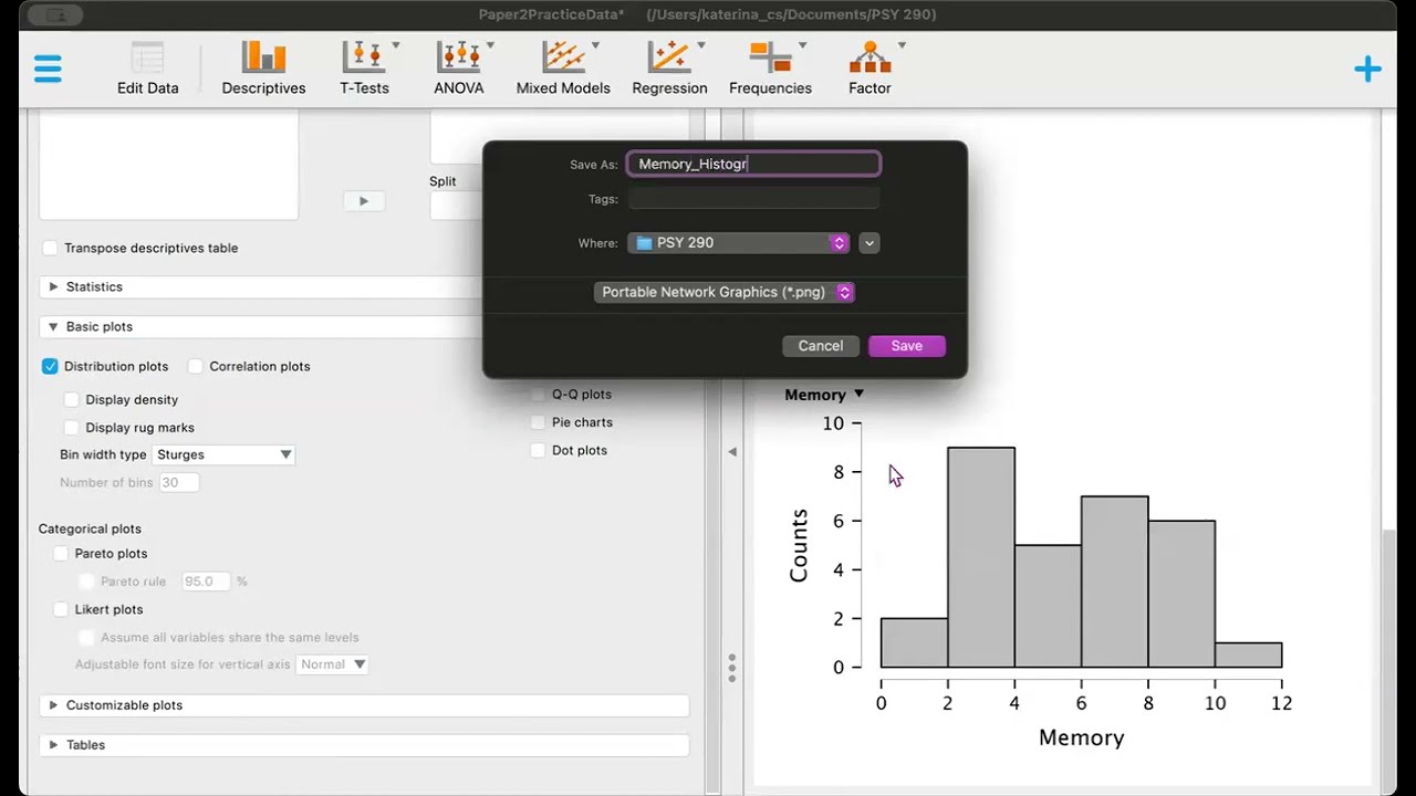 Descriptive Statistics Using JASP