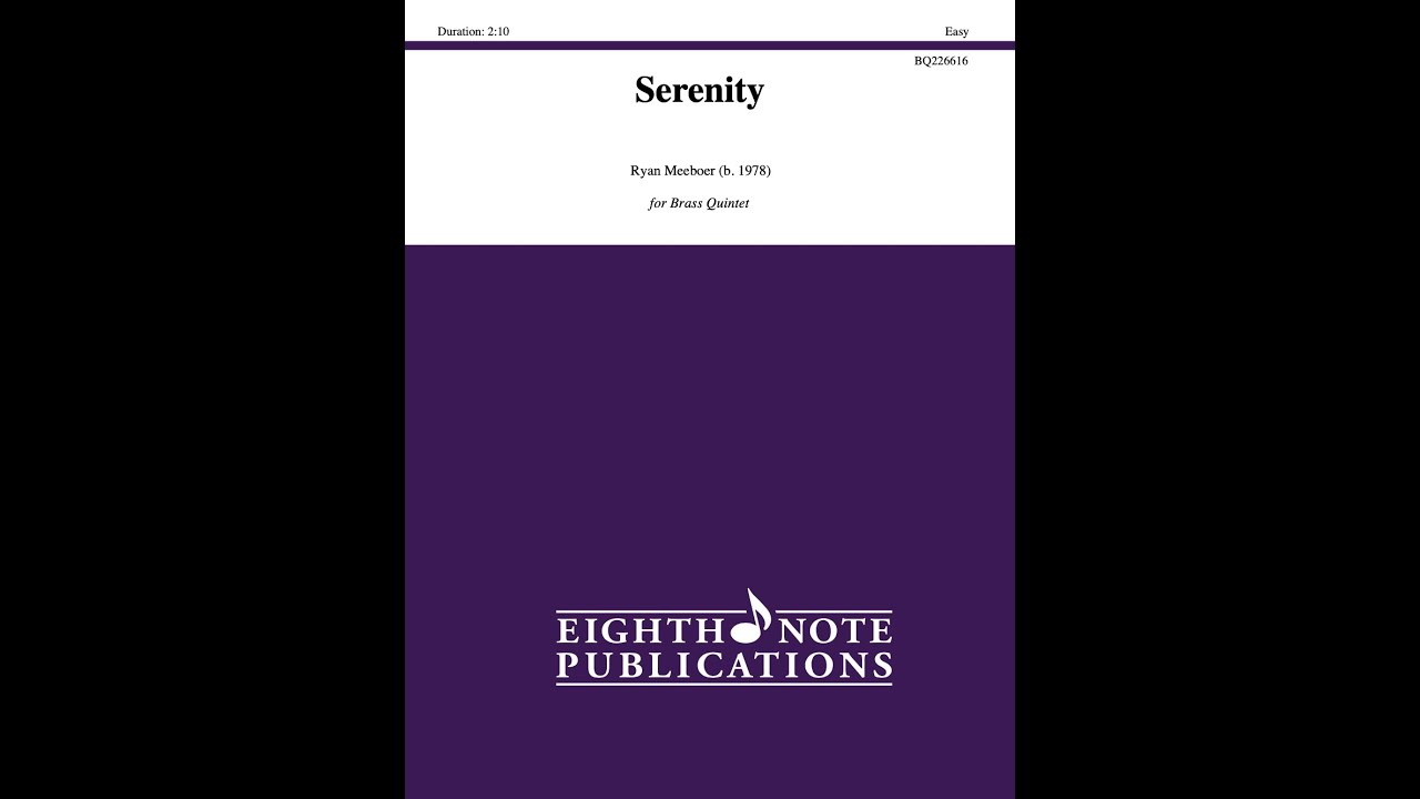 Serenity for Brass Quintet - Grade Easy