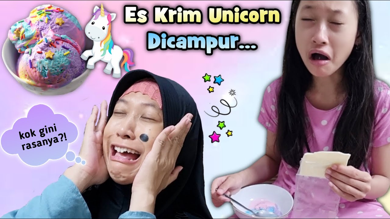 Campur Es Krim Unicorn Pakai Kerupuk??? 😄 Asti Kunyit - Bunda Aqilla Eps 262
