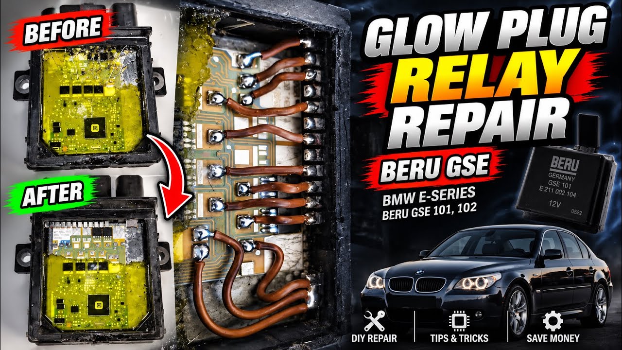 Ремонт реле свечей накаливания BERU GSE 102 101 для BMW E серии. Код неисправности: 4203