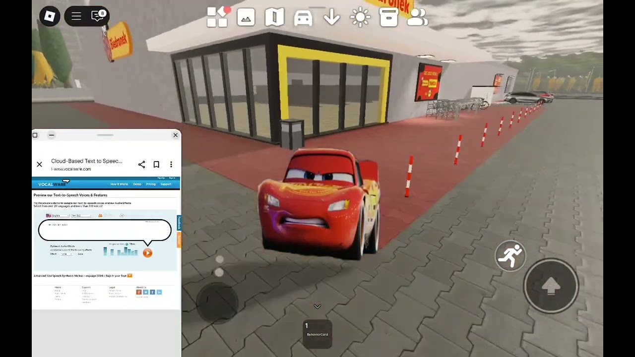 Chick Hicks runs up to McDonald's again and gets grounded