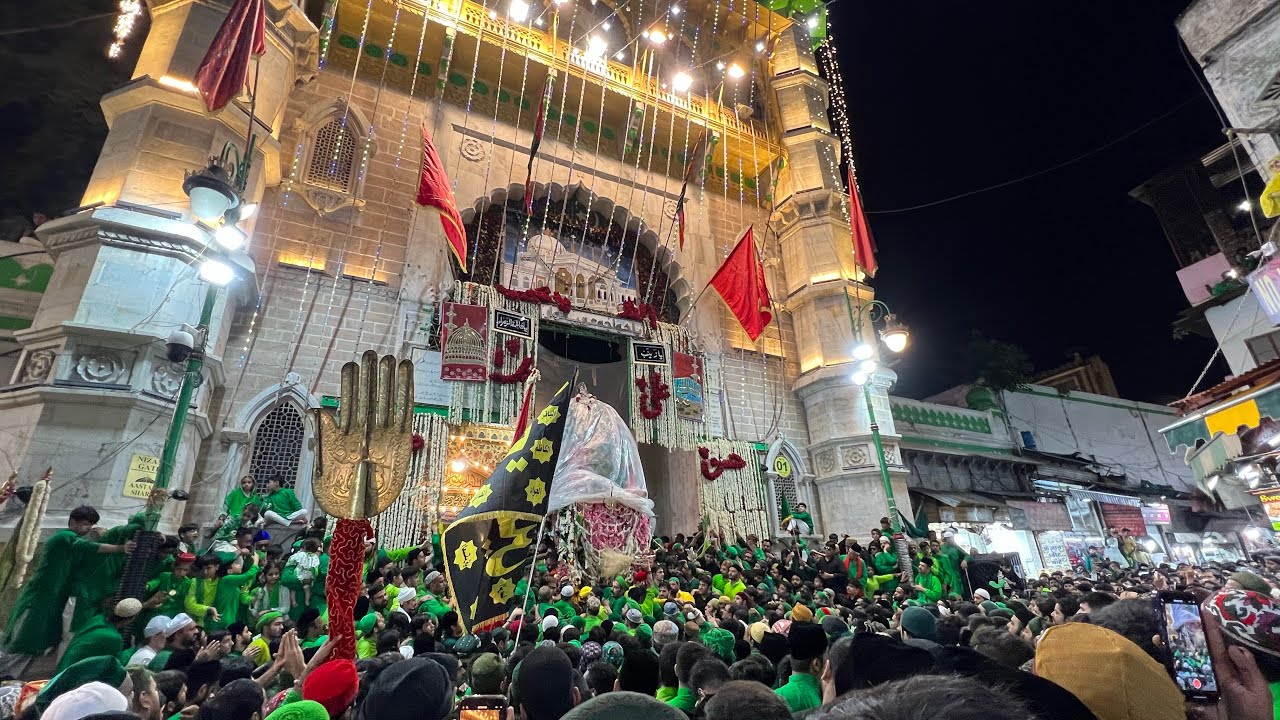 8th Muharram pehli Sawari Taaziya Imam Hussain a.s Darbar e Gharib Nawaz r.a ajmer sharif ka Manzar