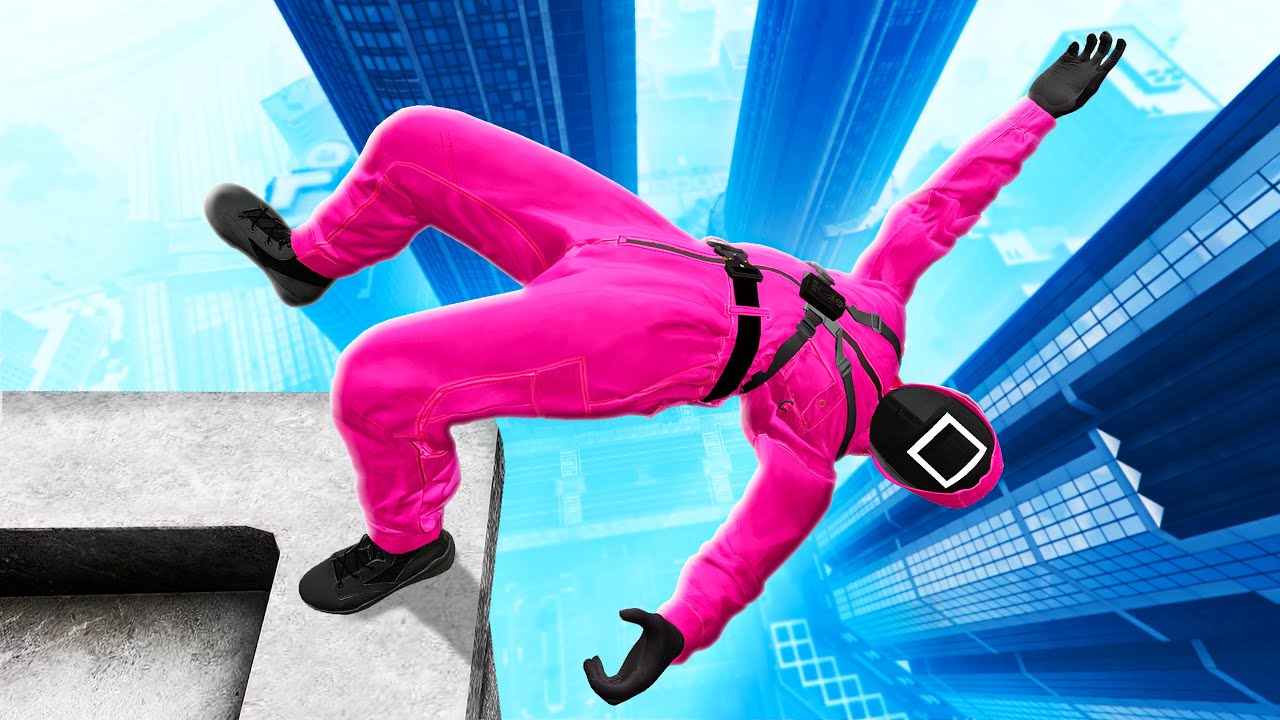 GTA 5 Squid Game Guard Epic Ragdolls and Unreal Jumps (Funny) #6