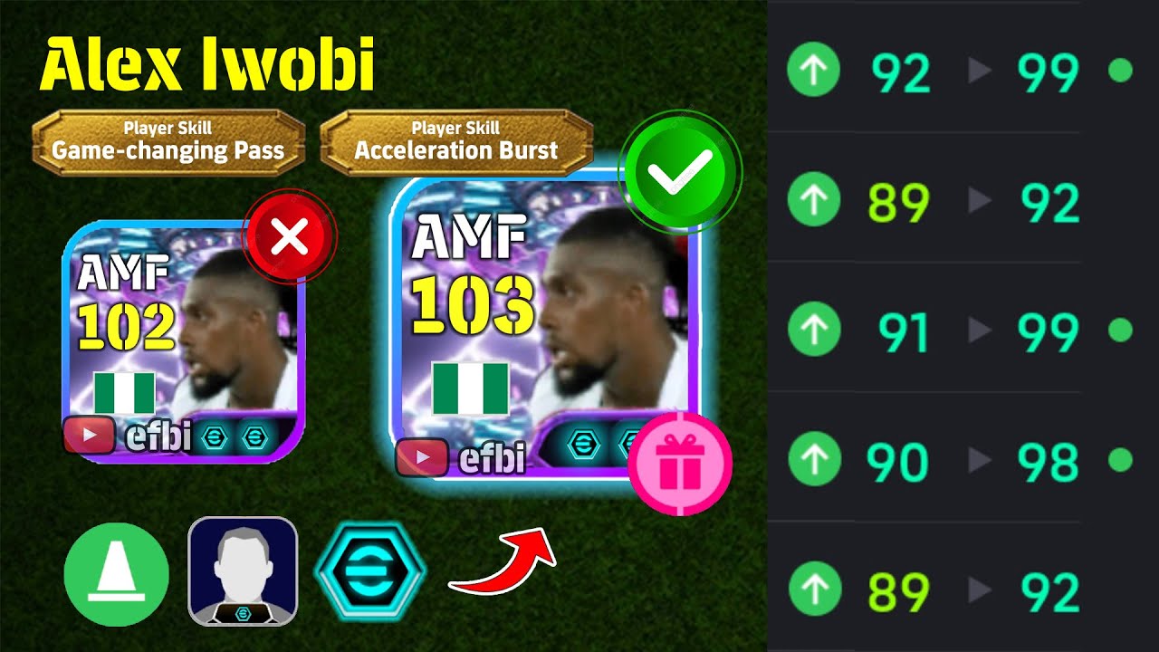 Alex Iwobi 103 BEST TRAINING with Booster, Max Level, Player Progression eFootball 2026