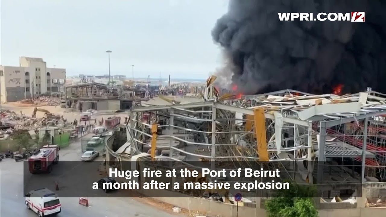 VIDEO NOW: Huge fire at Port of Beirut