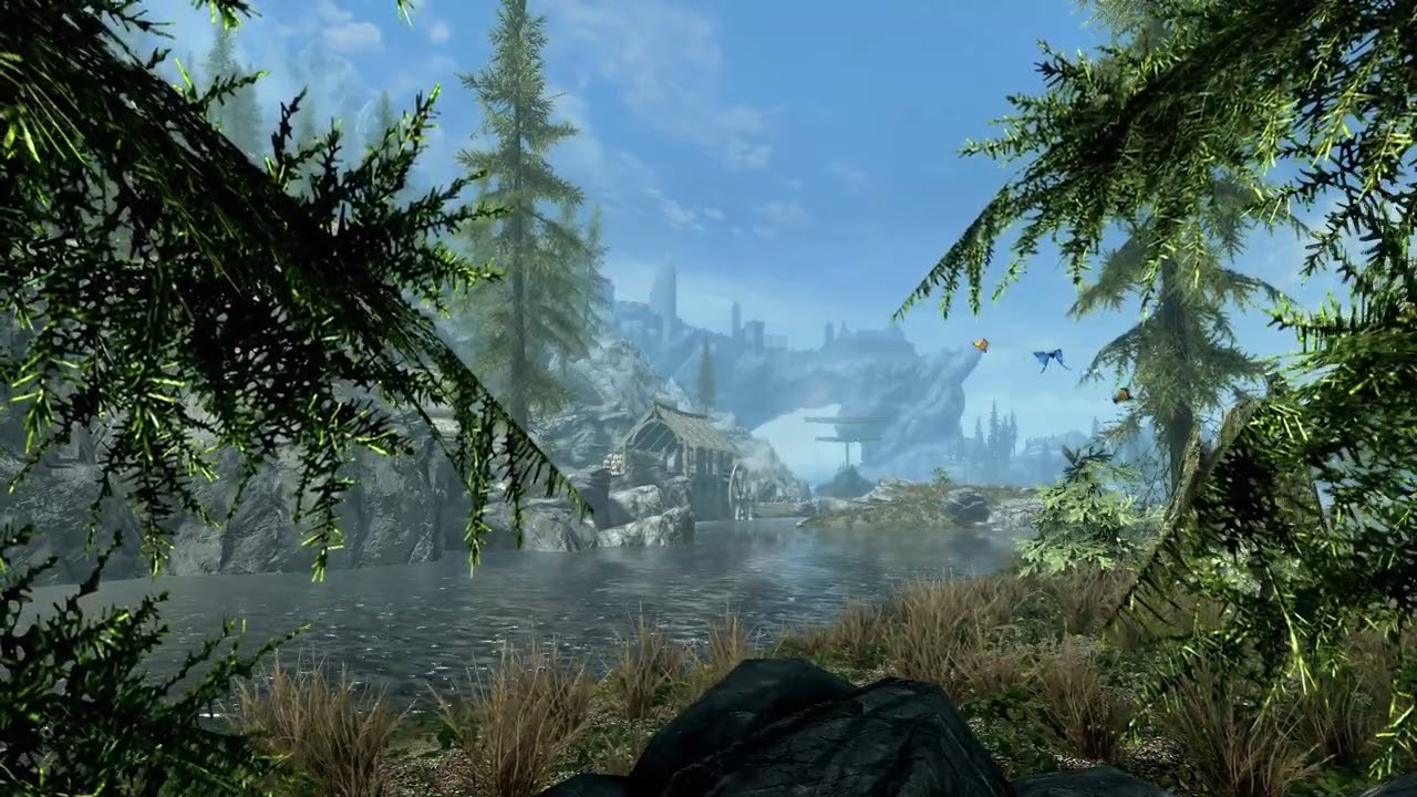 Skyrim - Solitude In The Distance (Ambient & Calming Music/Sounds)