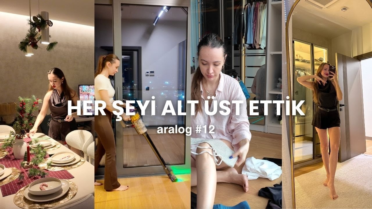 APAR TOPAR EVE DÖNDÜM ARALOG #12 | yeni giyinme odamız, satacağım kıyafetleri ayırdık, yılbaşı sofrm