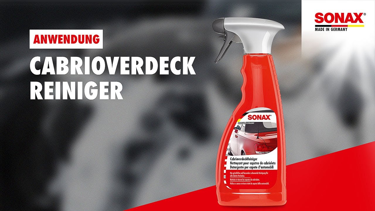 Anwendung SONAX CabrioverdeckReiniger